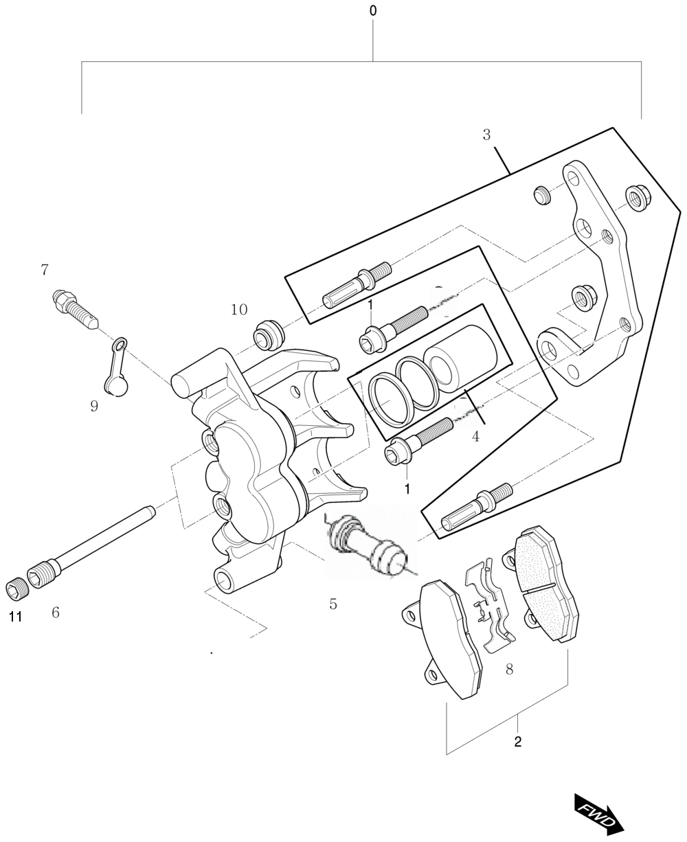 Bremssattel vorne rechts
