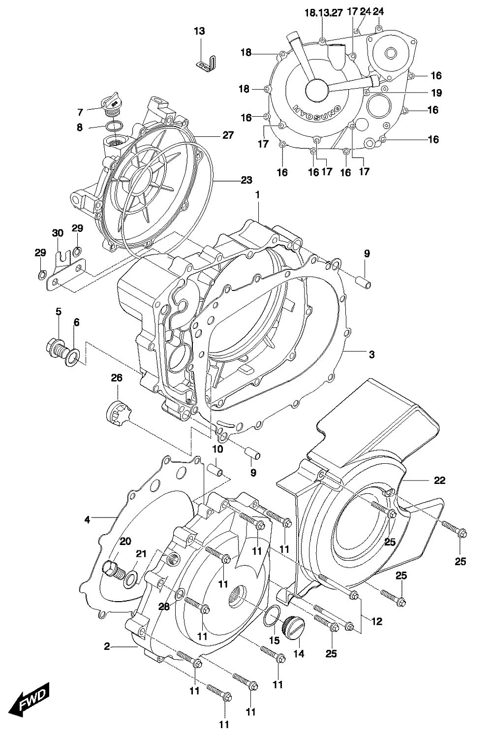 Motor - Gehäusedeckel