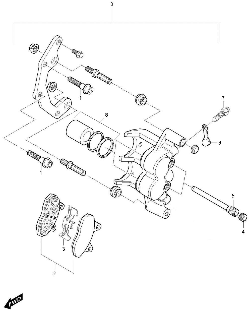 Bremssattel vorne links