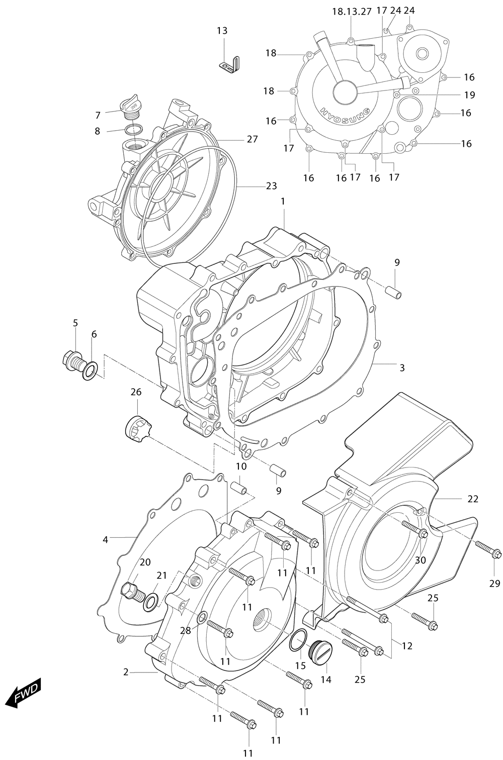 Motor - Gehäusedeckel