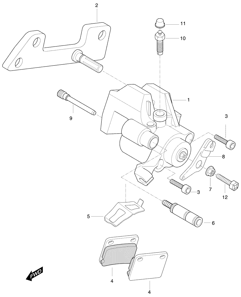 Bremssattel hinten