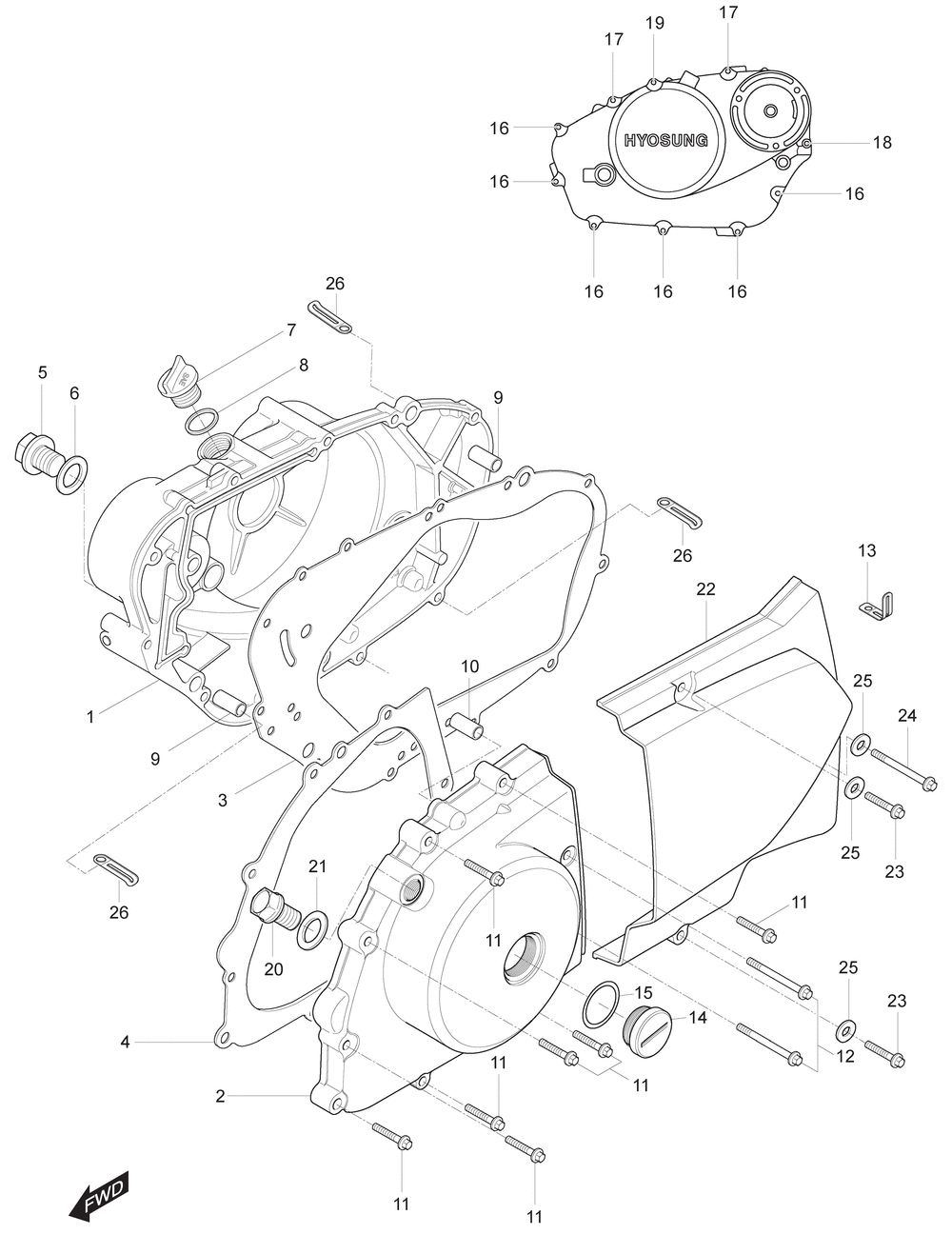 Motor - Gehäusedeckel