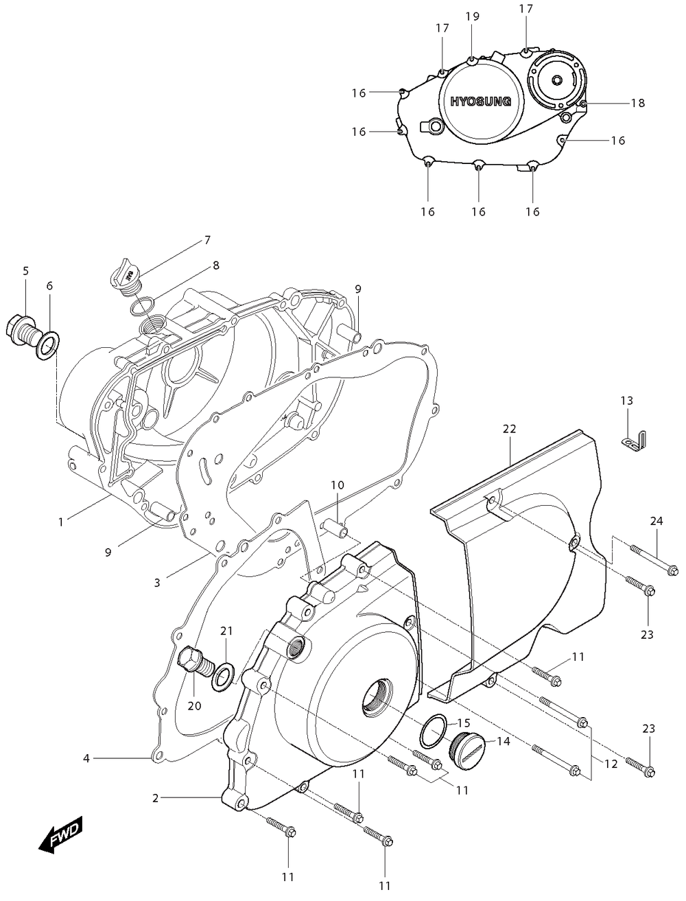 Motor - Gehäusedeckel