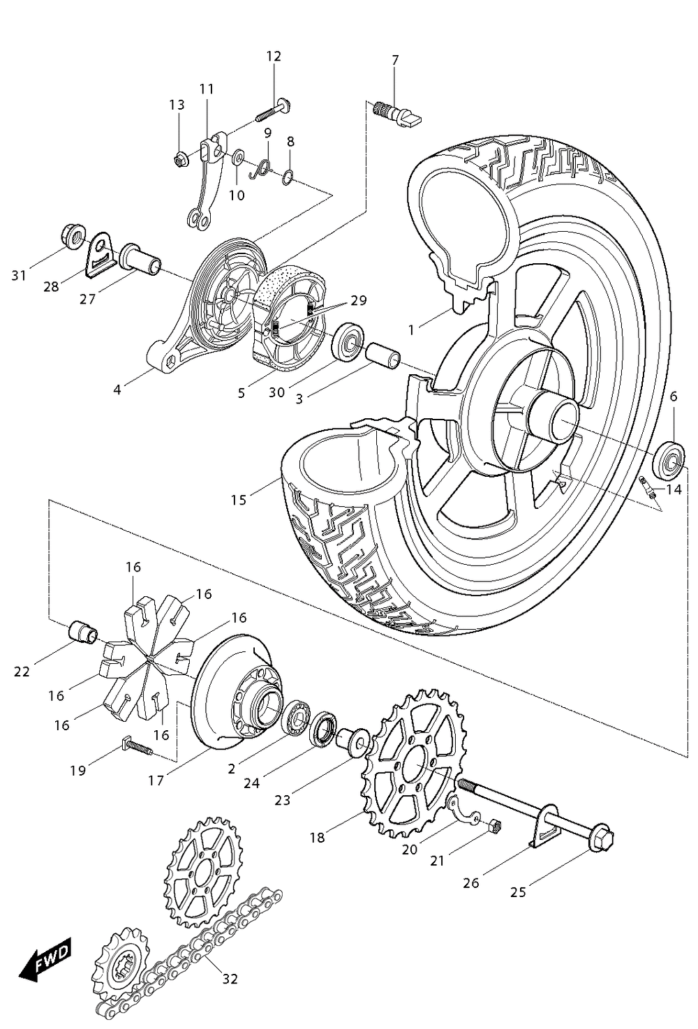 Hinterrad & Bremse hinten