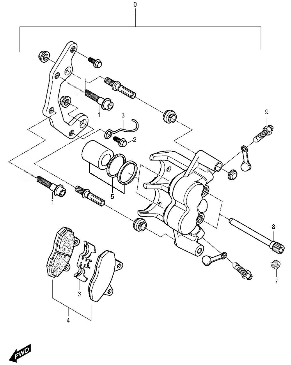 Bremssattel vorne links