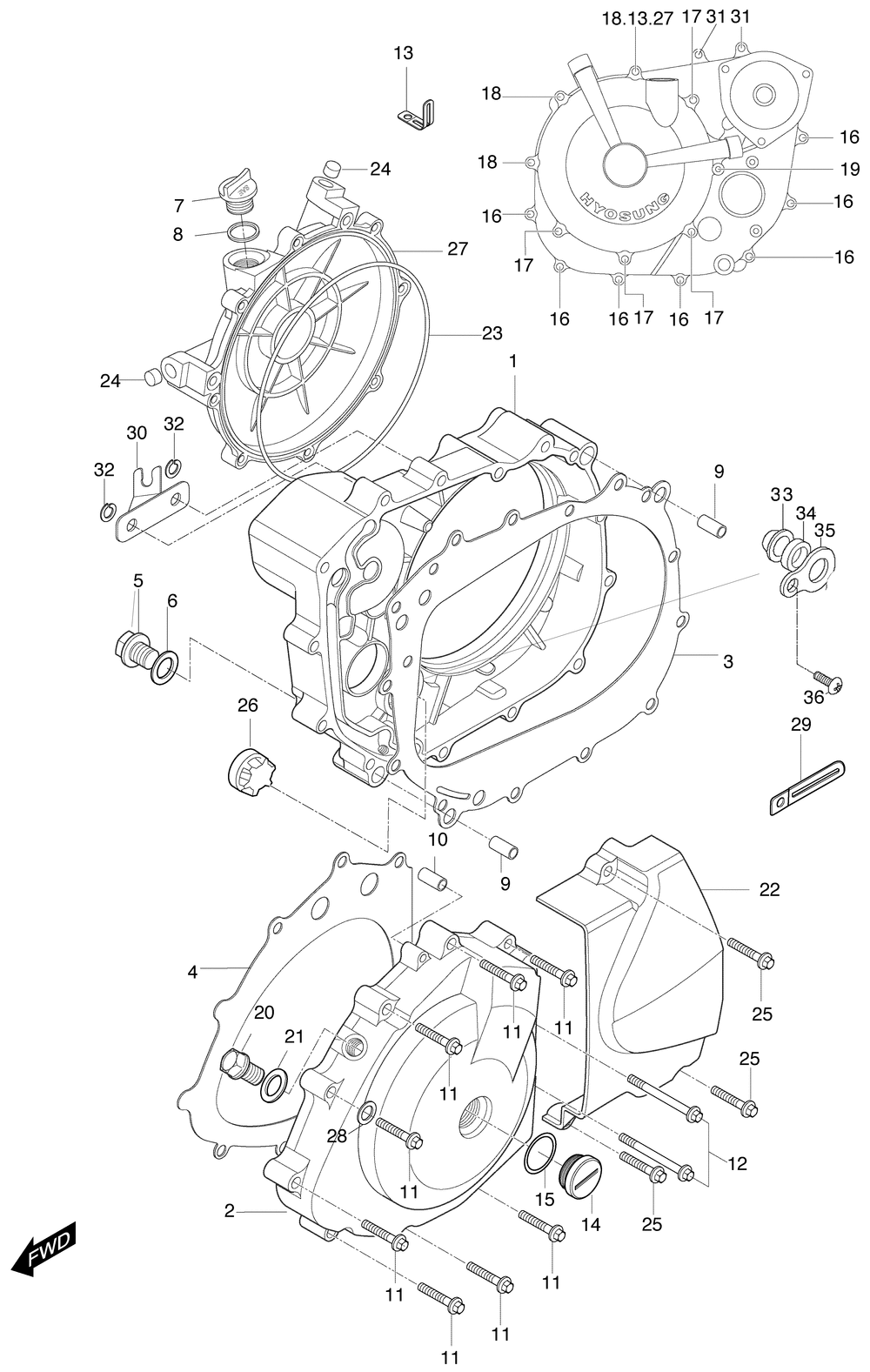 Motor - Gehäusedeckel