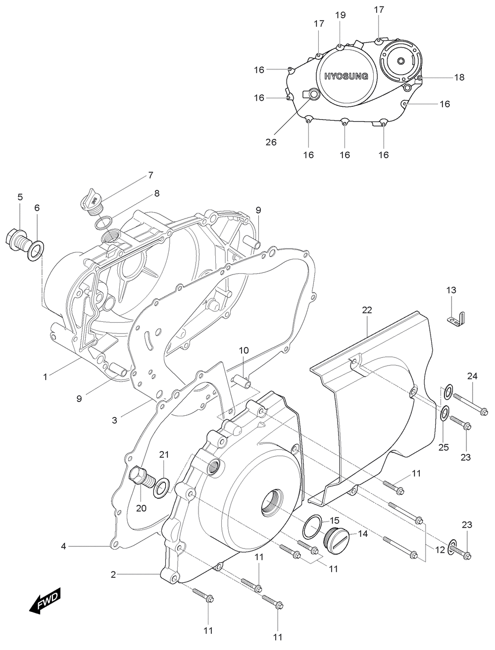 Motor - Gehäusedeckel