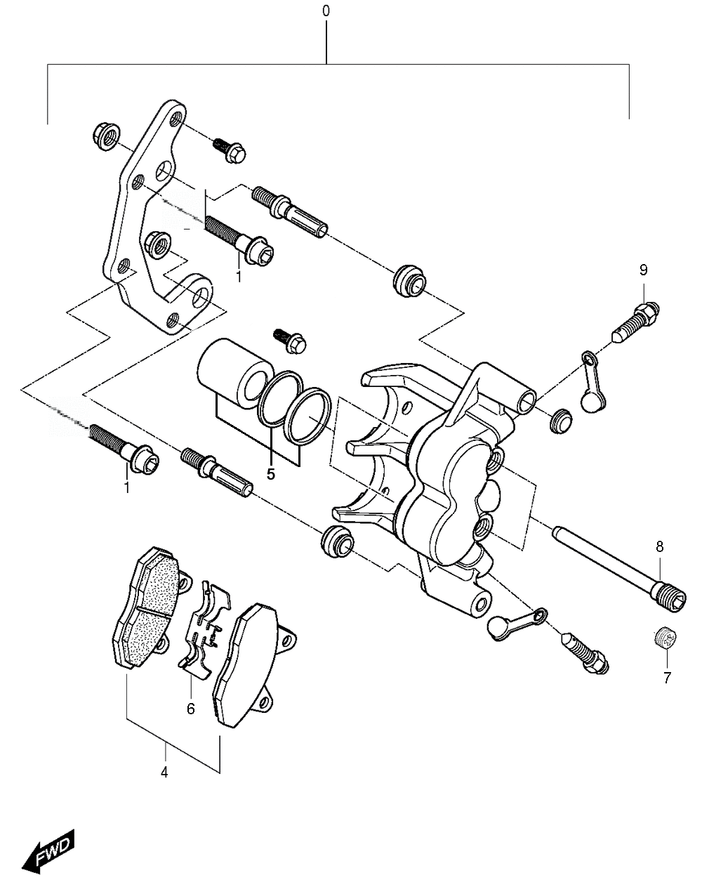 Bremssattel vorne links