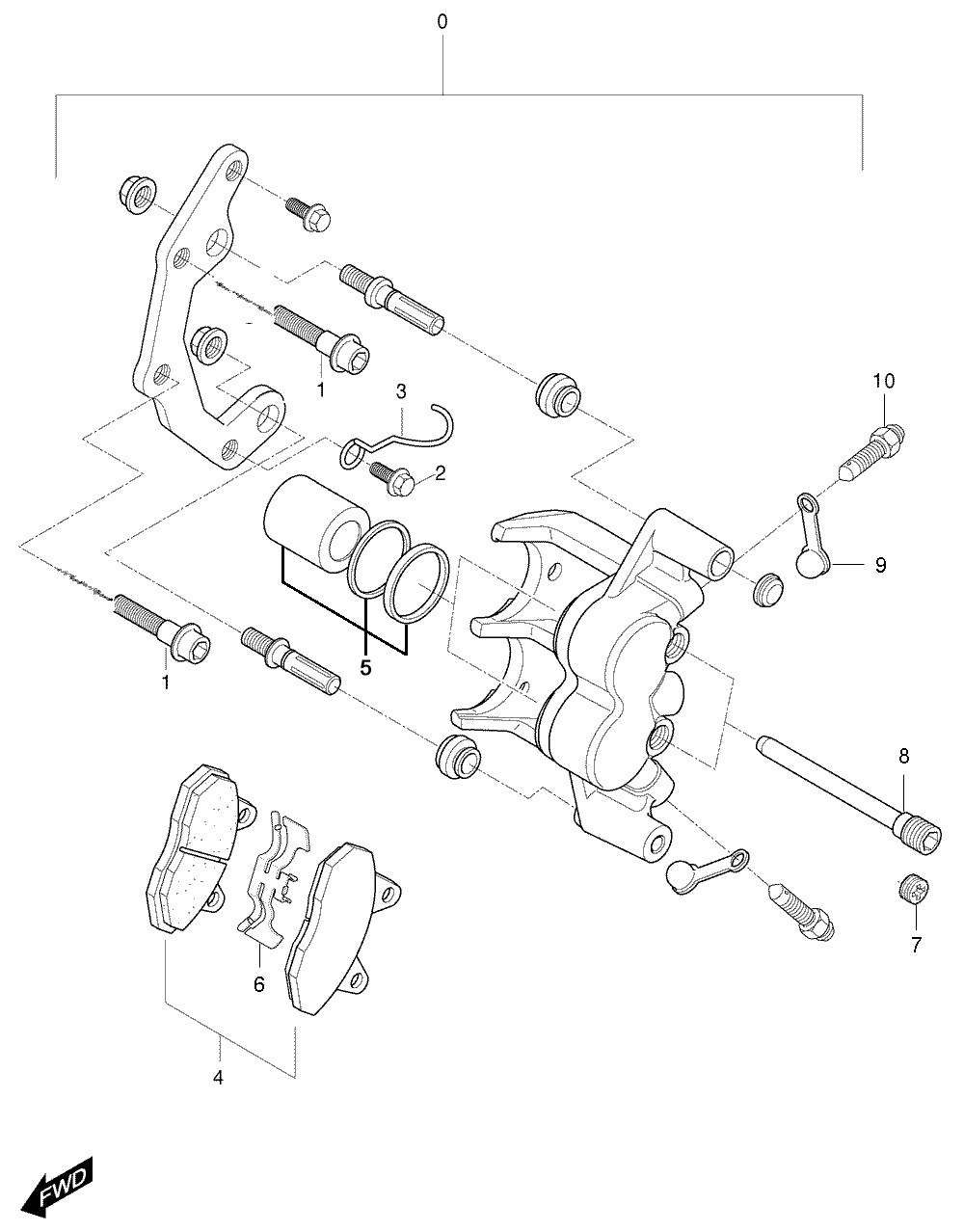 Bremssattel vorne links