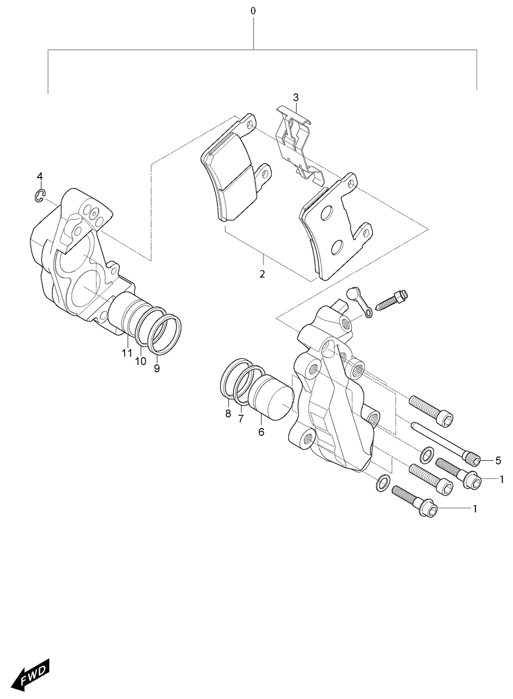 Bremssattel vorne links