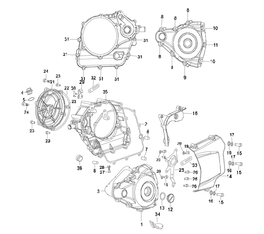 Motor - Gehäusedeckel