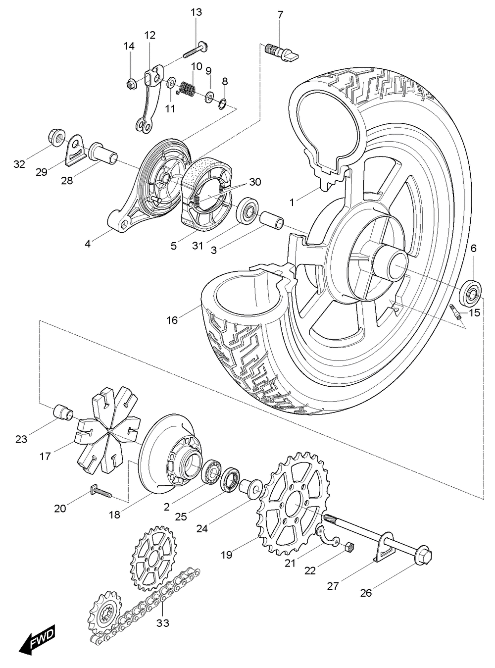 Hinterrad / Bremse hinten