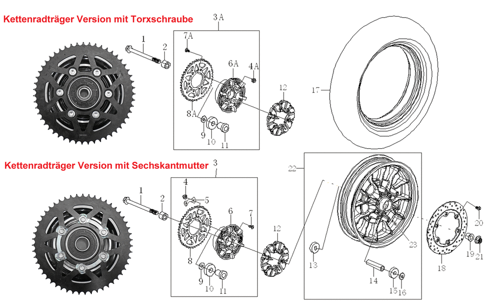 Hinterrad & Bremsscheibe