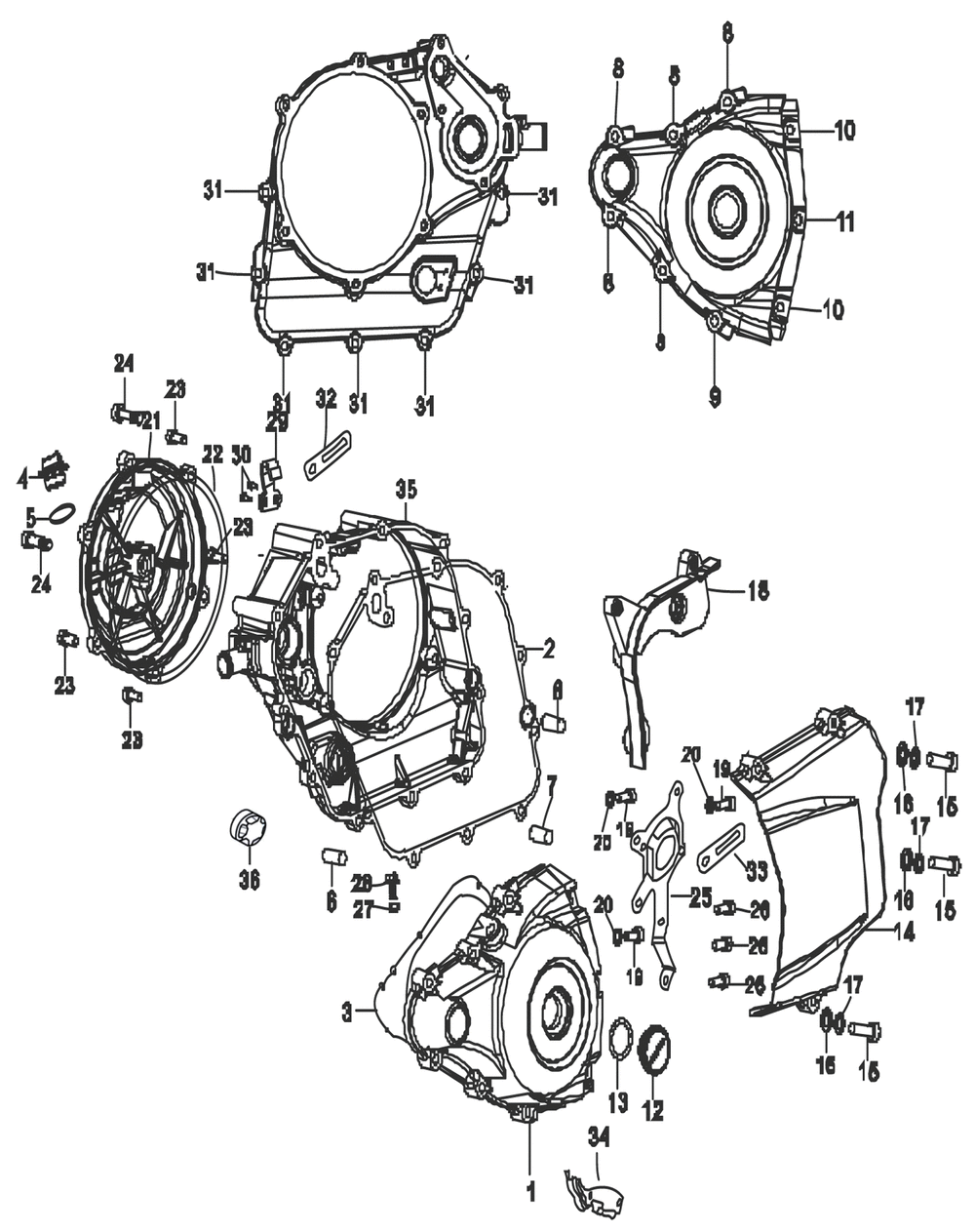 Motor - Gehäusedeckel