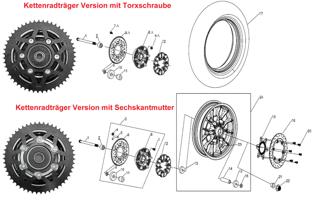 Hinterrad & Bremsscheibe