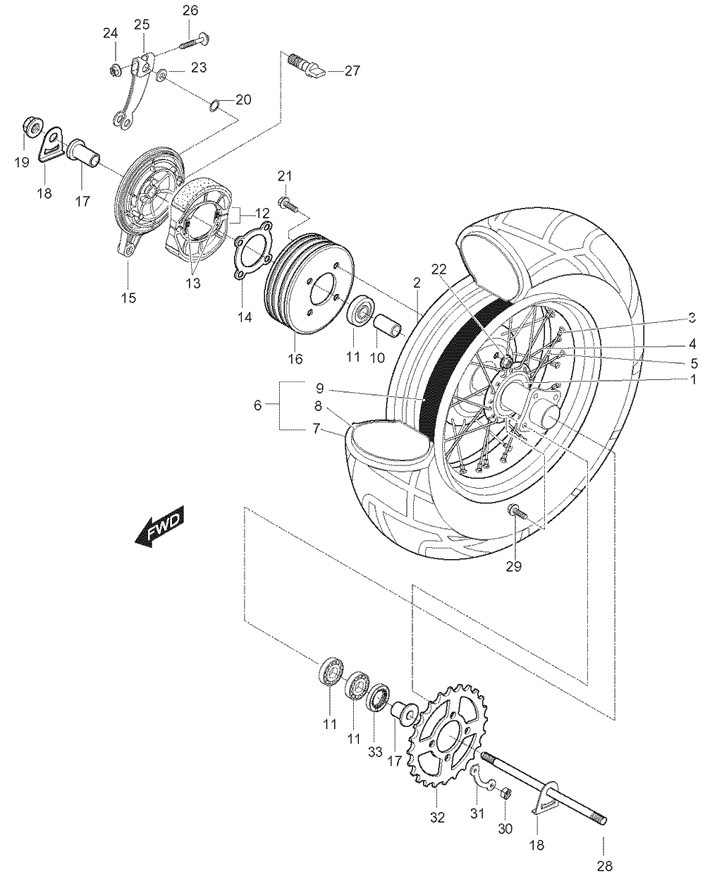 Hinterrad / Bremse hinten