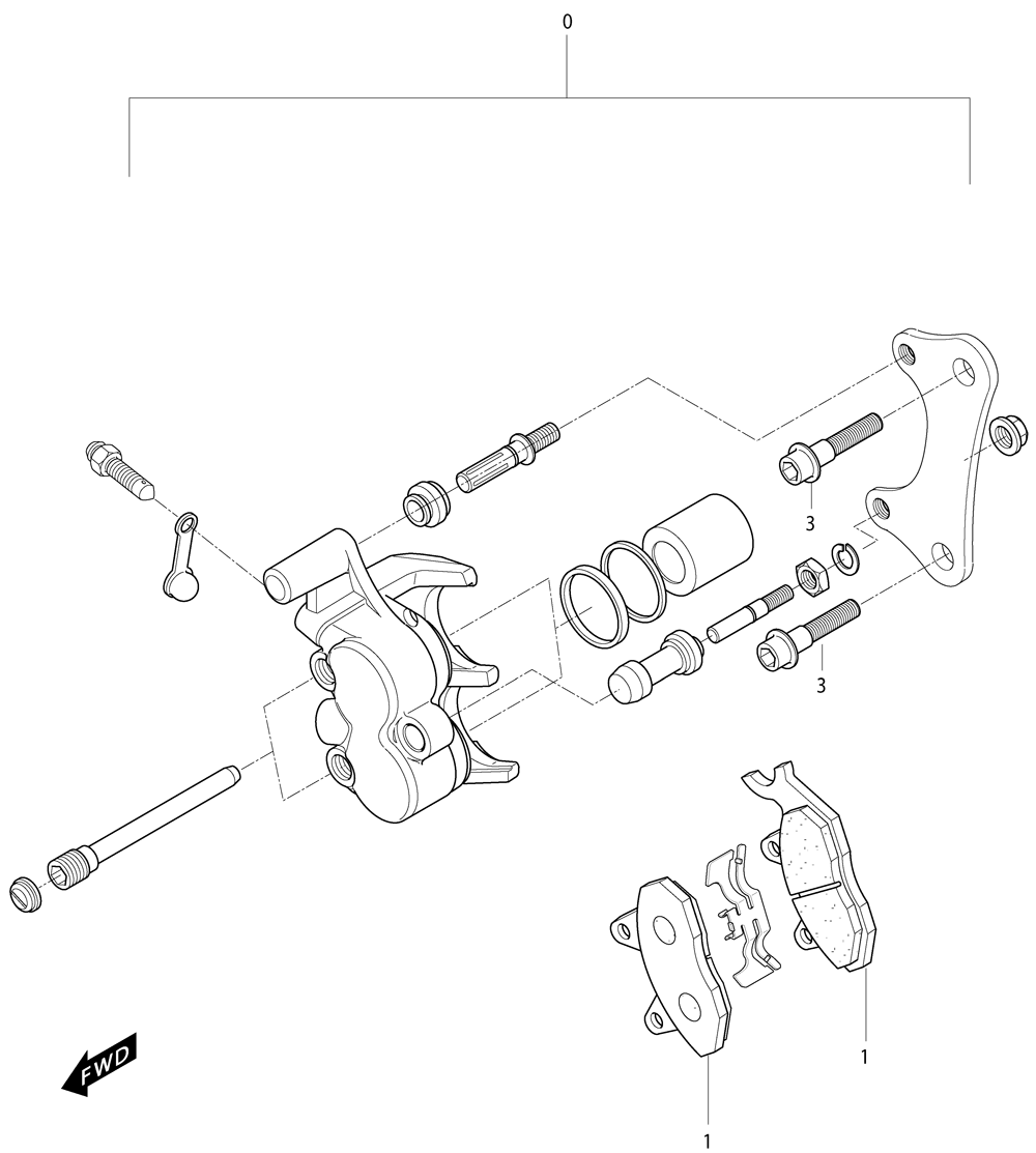 Bremssattel vorne rechts