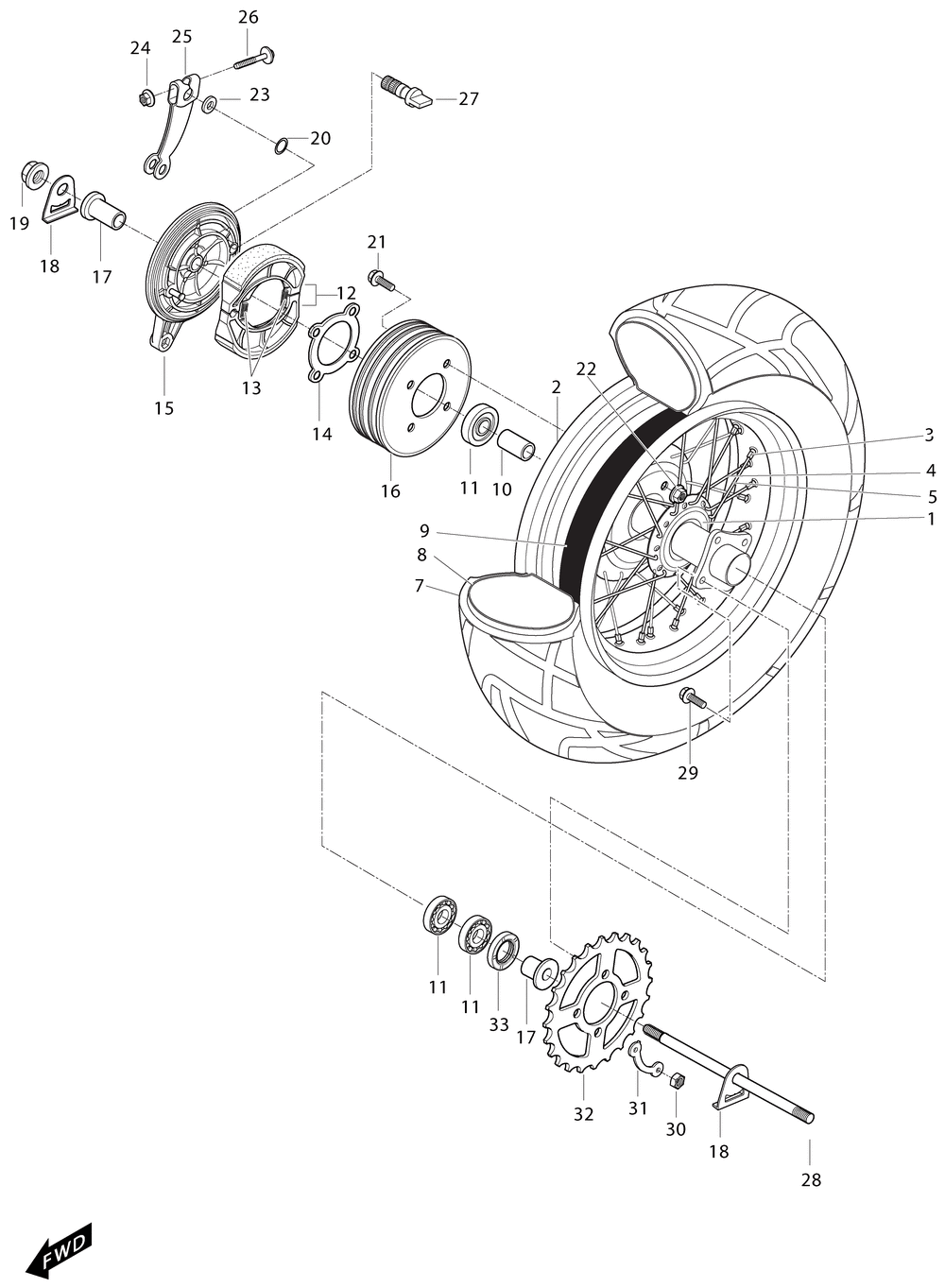 Hinterrad & Bremse hinten