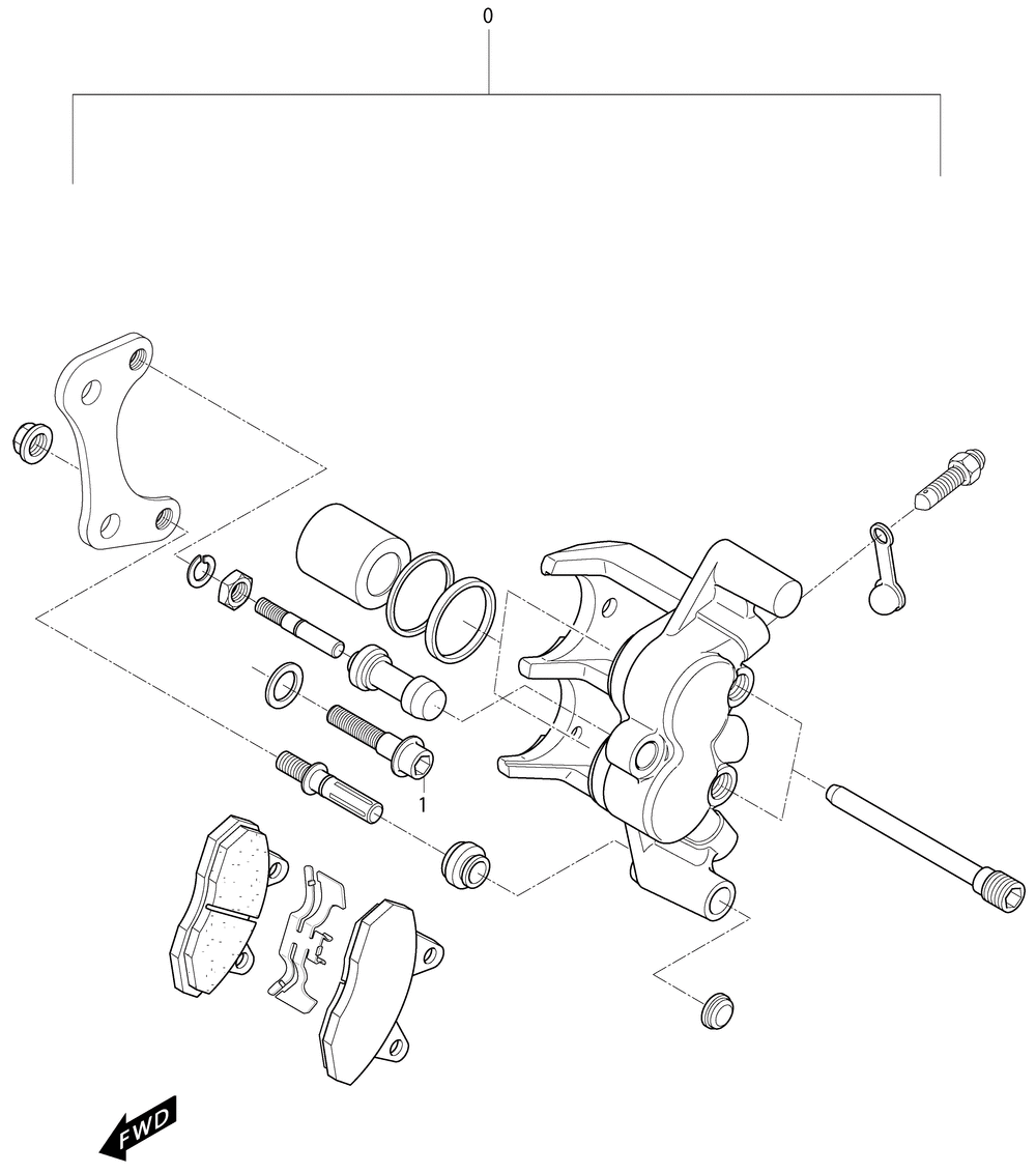 Bremssattel hinten
