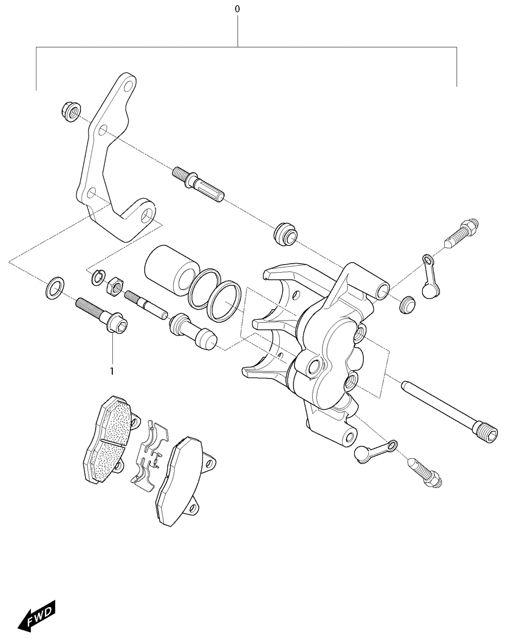 Bremssattel vorne links