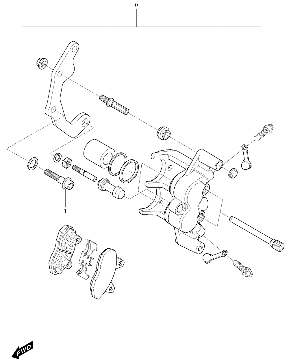 Bremssattel vorne rechts