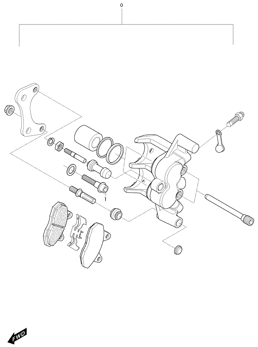 Bremssattel hinten