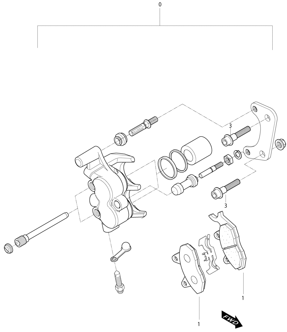 Bremssattel hinten