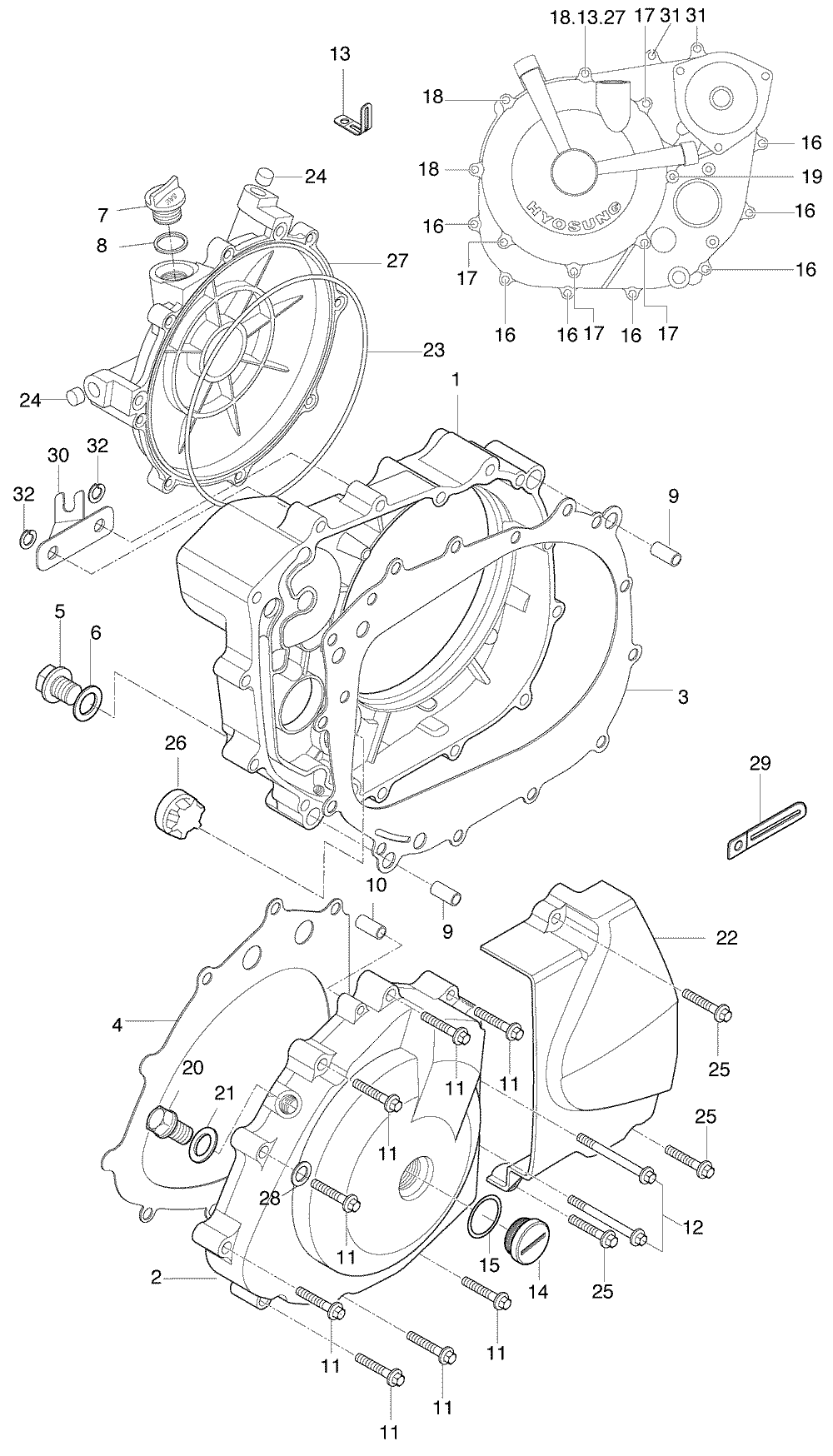 Motor - Gehäusedeckel