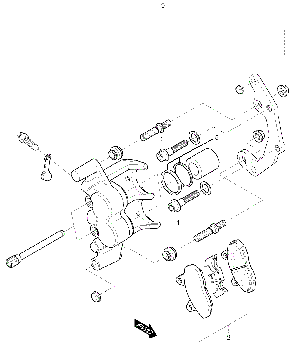 Bremssattel vorne rechts