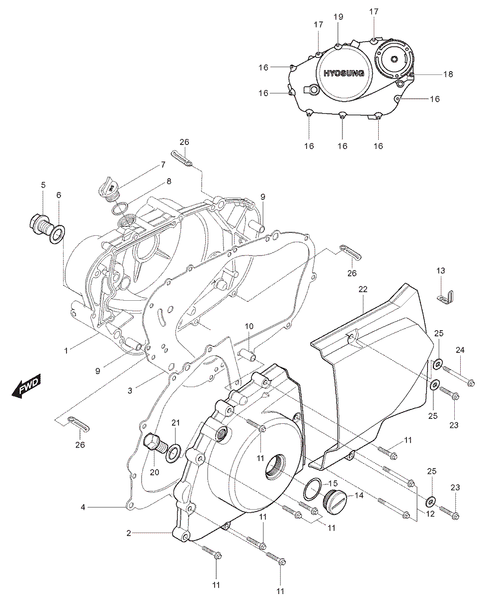 Motor - Gehäusedeckel
