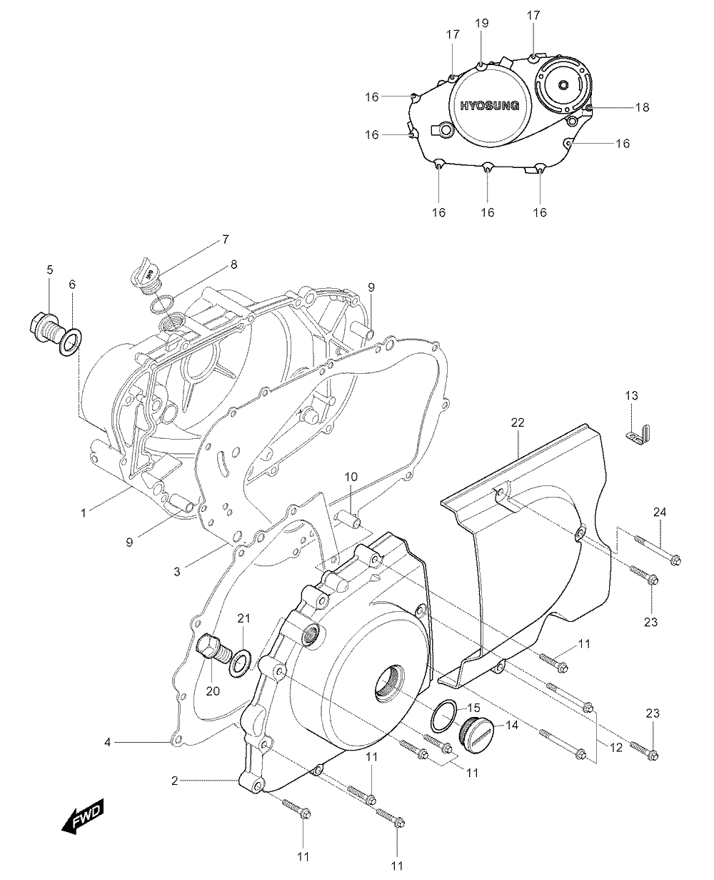 Motor - Gehäusedeckel