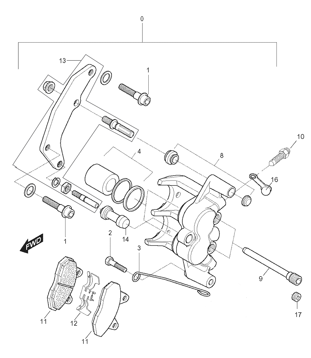 Bremssattel vorne