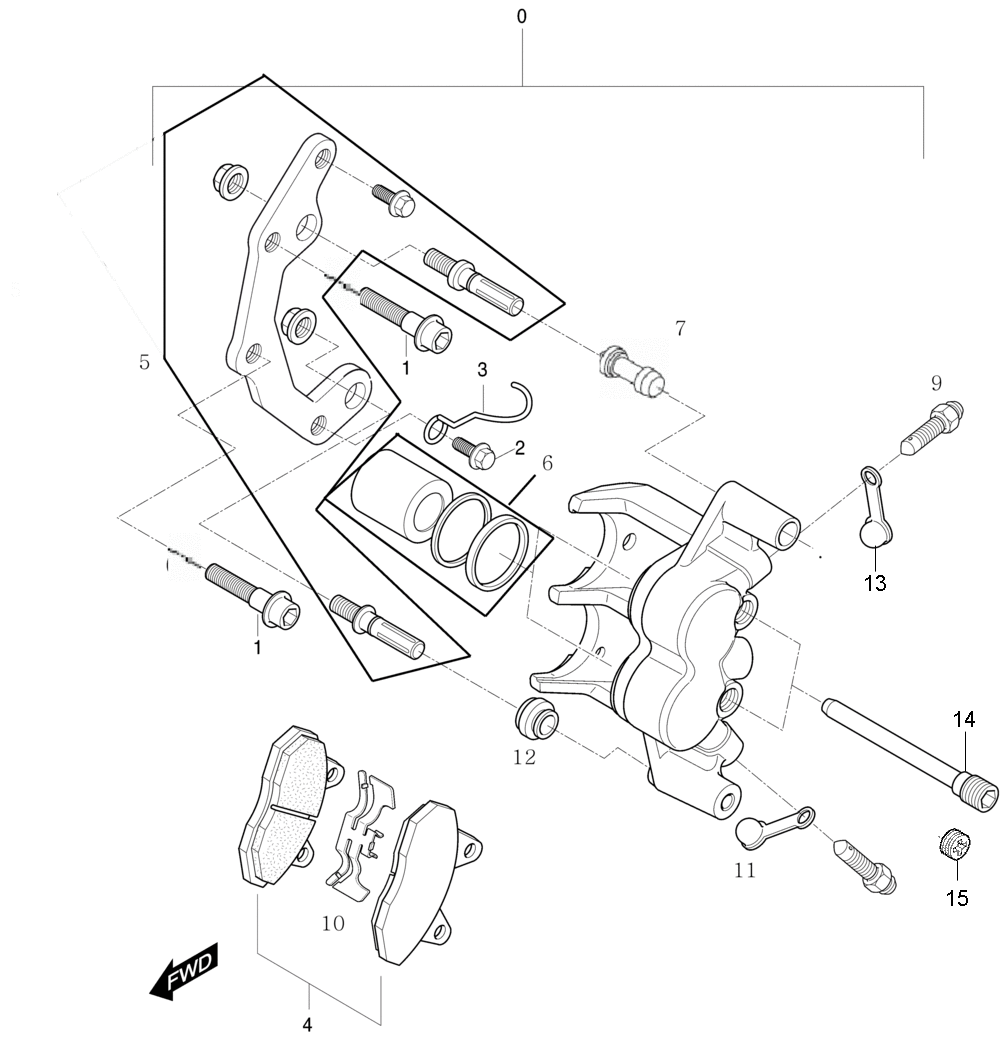 Bremssattel vorne links