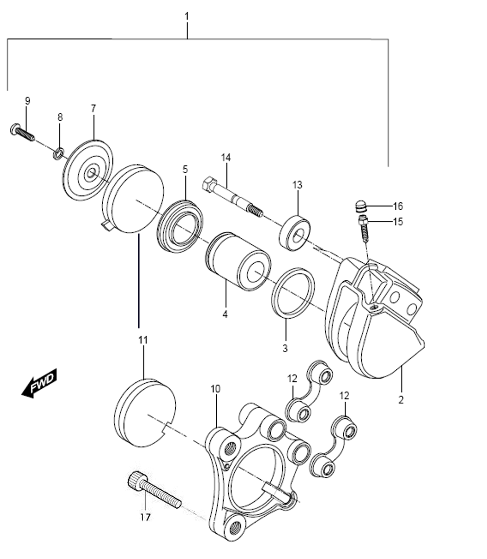 Bremssattel vorne