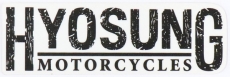 Aufkleber (HYOSUNG MOTORCYCLES) (auch f. Modell orange)